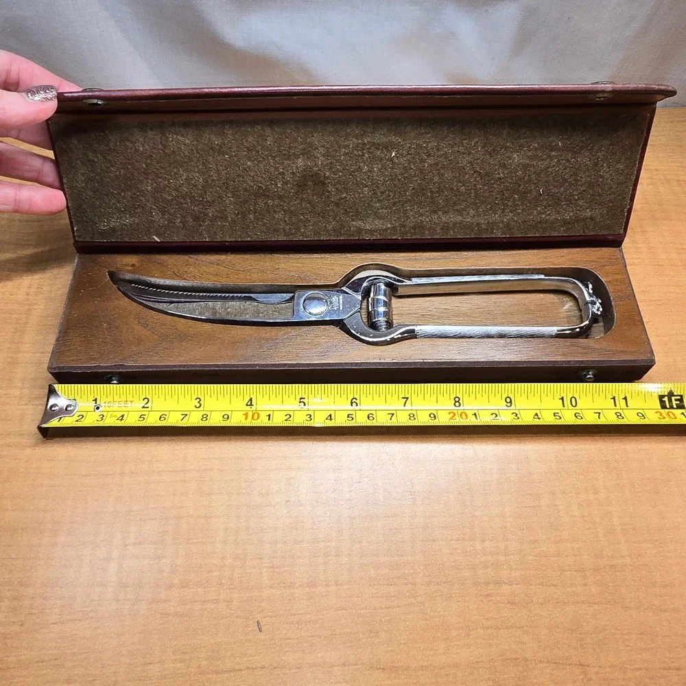 VTG VOOS Poultry Kitchen Utility Stainless Steel Shears with Case Pheasant Hunt